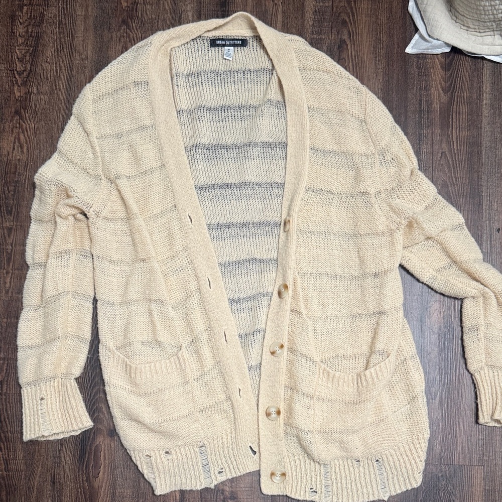 Urban Outfitters Cream Cardigan Sweater